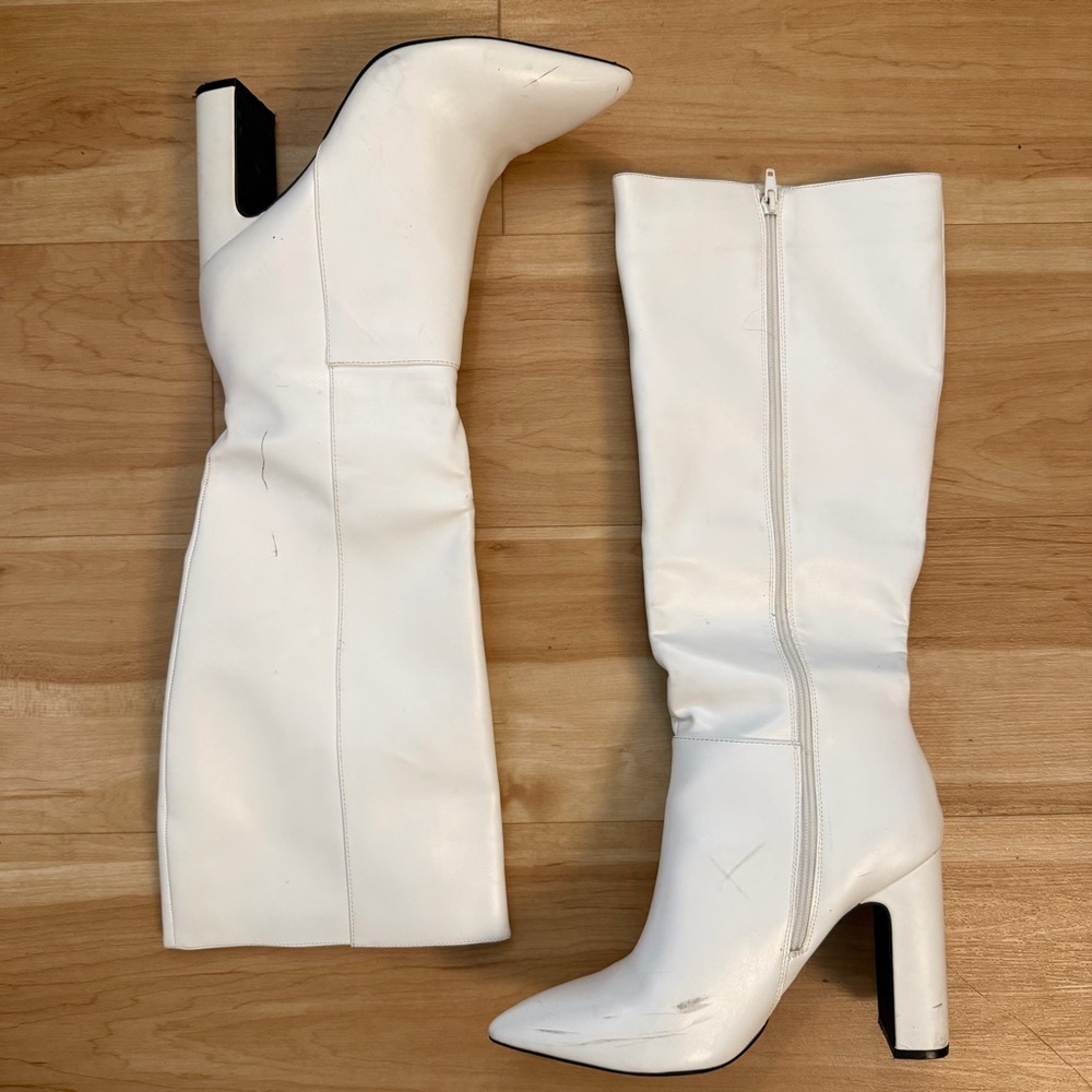White Knee-High Women's Boots